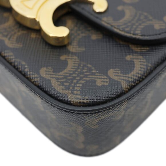 Celine  Triomphe Mini Canvas Shoulder Bag Brown - Picture 7 of 12